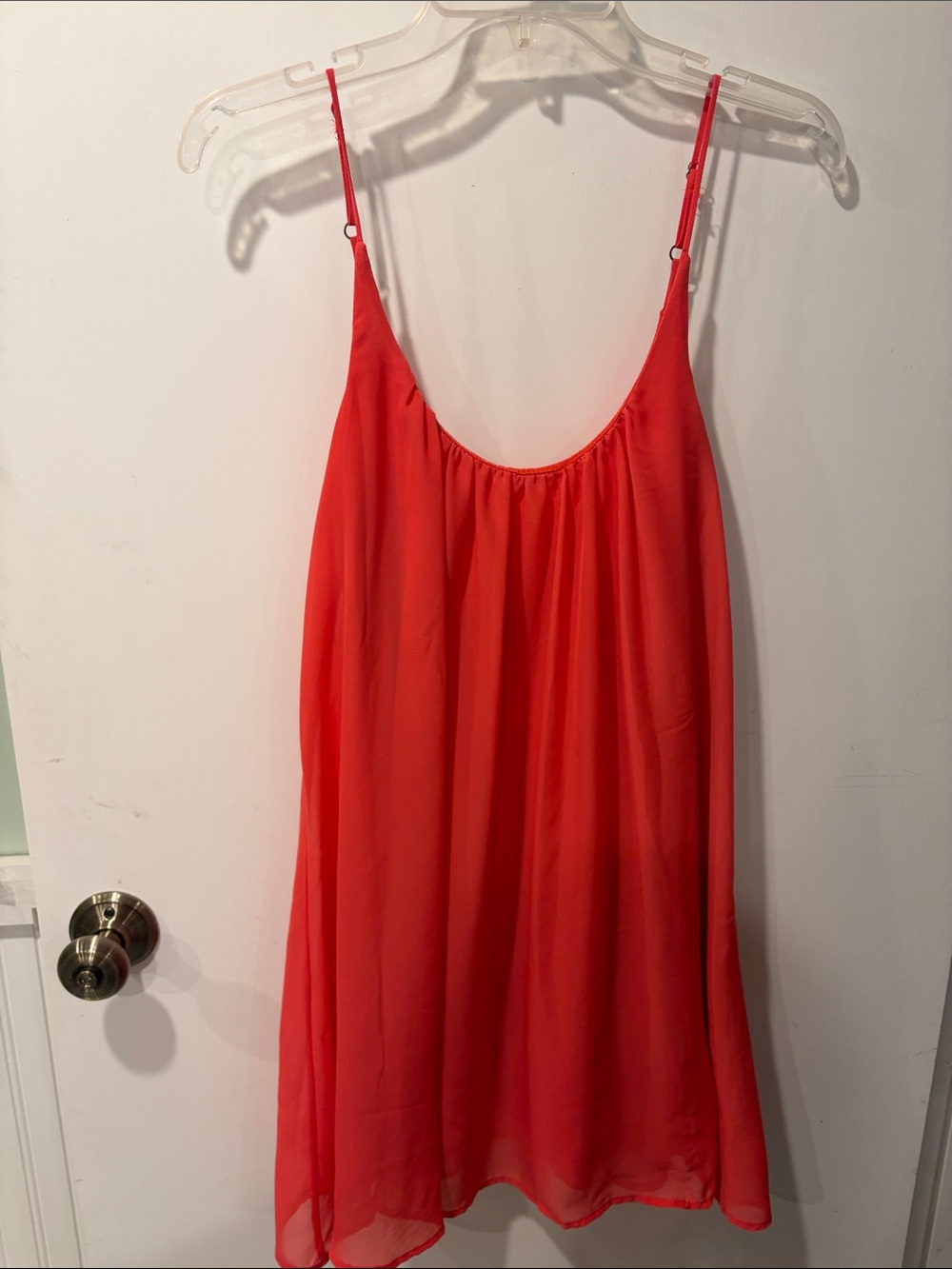 Sparkle & Fade Bright orange Spaghetti Strap Slip Dress size XS